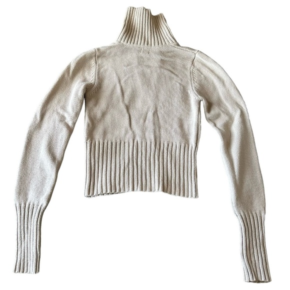 Urban Outfitters BDG Jacket Deep Hem Zip-Up Knit Neutral Small - Picture 6 of 8